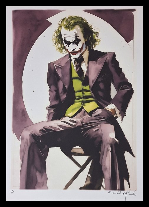 Joker - Heath Ledger - watercolor edition by Emma Wildfang - Large size