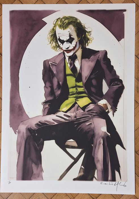 Joker - Heath Ledger - watercolor edition by Emma Wildfang - Large size