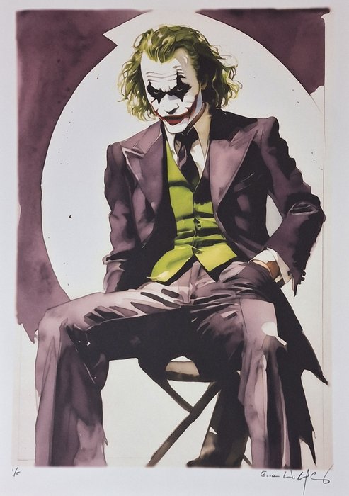 Joker - Heath Ledger - watercolor edition by Emma Wildfang - Large size