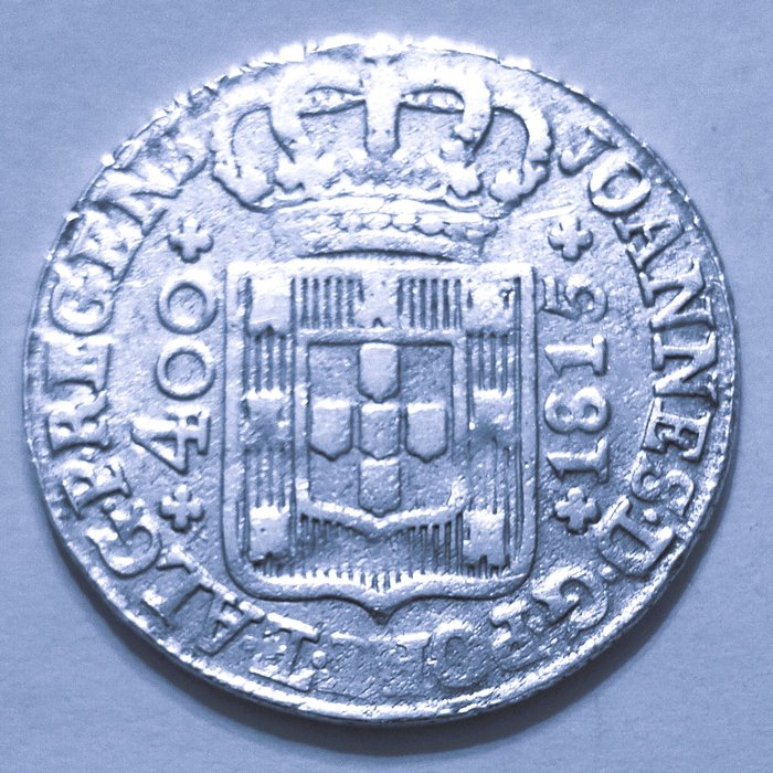 Portugal. D. João Príncipe Regente (1799-1816). Cruzado Novo (480 Reis) - 1815 - Coroa Baixa - Diadema Losango 4 Pontos  (Ingen mindstepris)