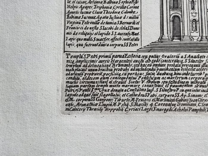 Giovanni Giacomo De Rossi (1627-1691) - Giacomo Lauro (prima del 1650) - Lot. of 2: Basilica S. Petri - Pyramis Aut Sepulchrum C. Cestii - Antiquae urbis splendor Roma