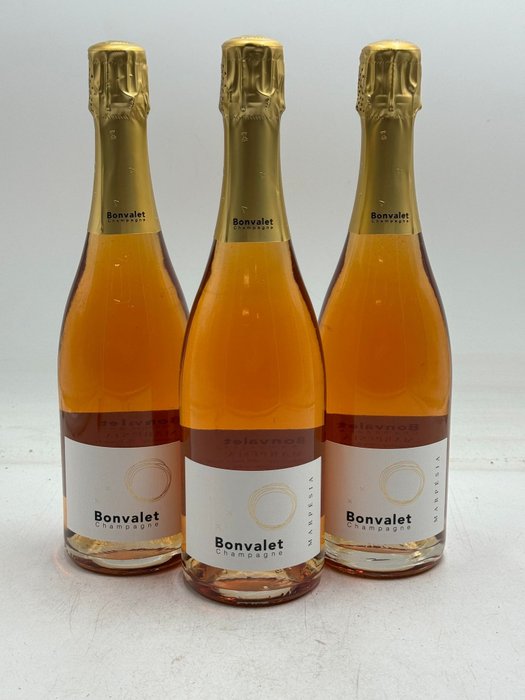 Bonvalet Marpésia - Champagne Rosé - 3 Flasker (075 L)