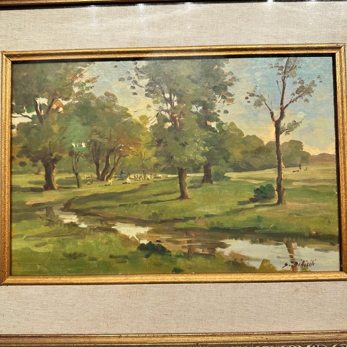 Sergio Difficili (1923) - Paesaggio di Campagna - NO RESERVE