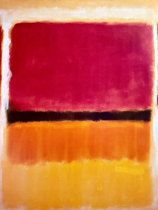 after Mark Rothko - Untitled (Violet, Black, Orange, Yellow on White and Red) - 1990‹erne