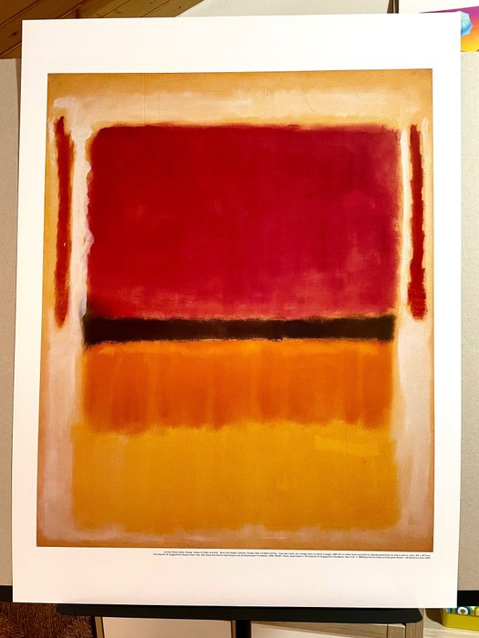 after Mark Rothko - Untitled (Violet, Black, Orange, Yellow on White and Red) - 1990‹erne