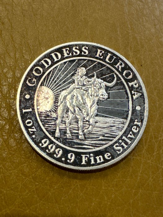 Tokelau. 5 Dollars 2022 Göttin Europa, 1 Oz (.999)  (Ingen mindstepris)