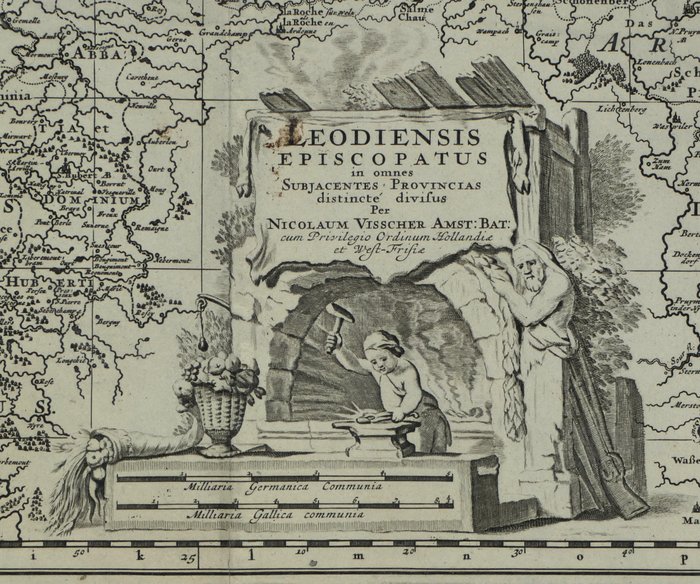 Belgien - Lukker; Nicolaes Visscher - Leodiensis Episcopatus in omnes Subjacentes Provincias - 1672