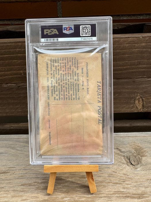 1922 Chocolates Amatller Jugadores Futebol Series D Bernabeu PSA 1 Graded card