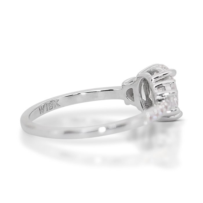 Ring - 18 kraat Hvidguld -  1.32ct. tw. Diamant (Natur) - Diamant