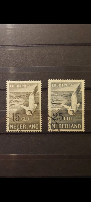 Holland 1951/1951 - Holland luftpost. Luftpoststempler - NVPH  LP12 EN LP13