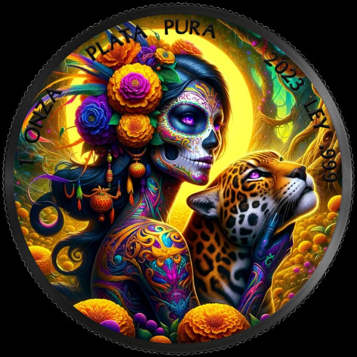 Mexico. 1 Onza 2023 Dia de Los Muertos, 1 Oz (.999)