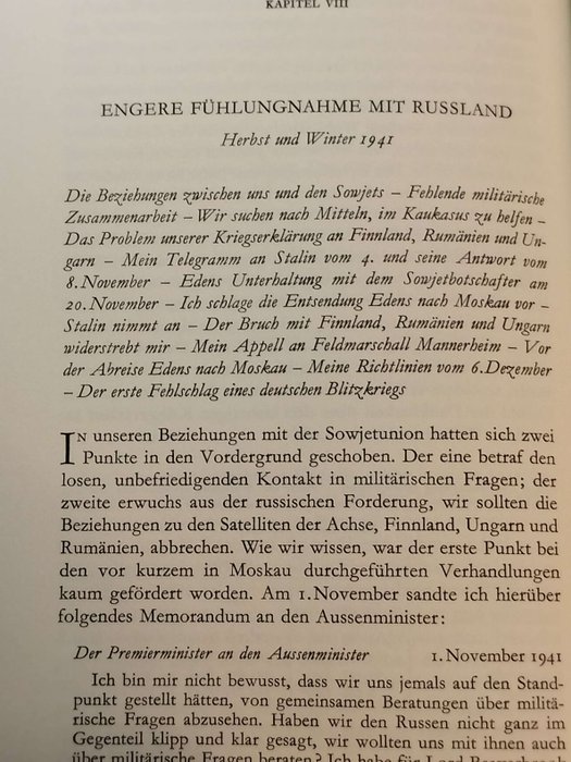 - - Churchill - Memoiren. Der Zweite Weltkrieg- Band 1-6 - 1950