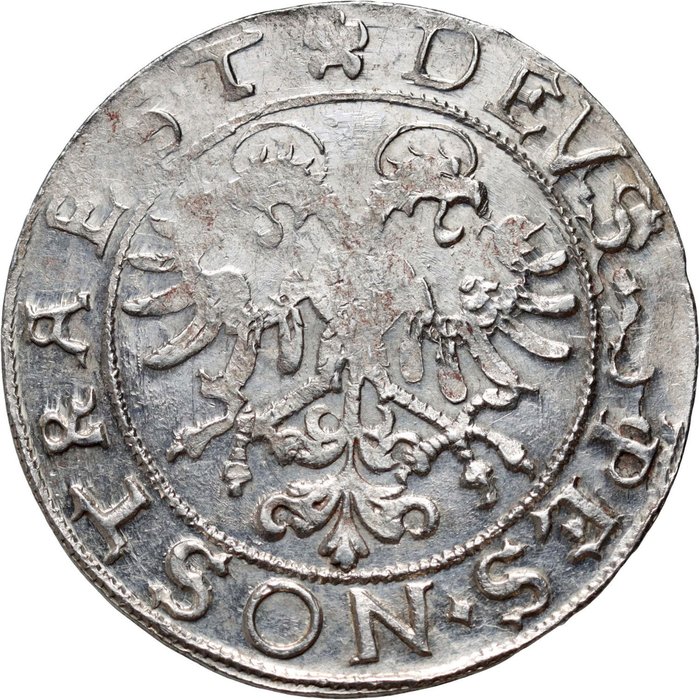 Schweiz. 1 Dicken 1614 Schaffhausen "Ram leaping out of the city doors" - very rare