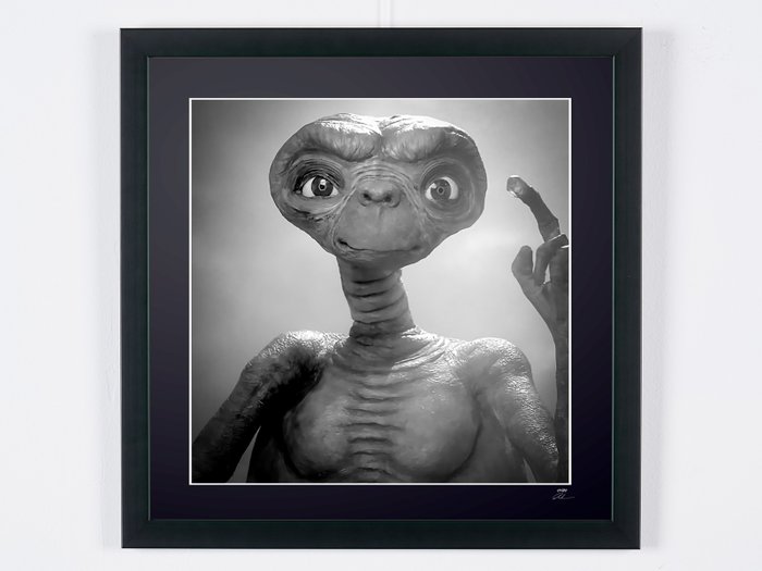 E.T. the Extra-Terrestrial (1982) - Steven Spielberg - Fine Art Photography - Luxury Wooden Framed 50X50 cm - Limited Edition Nr 03 of 20 - Serial ID 30605 - Original Certificate (COA), Hologram Logo Editor and QR Code - 100% New items.