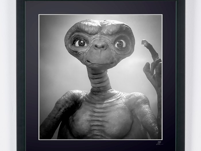 E.T. the Extra-Terrestrial (1982) - Steven Spielberg - Fine Art Photography - Luxury Wooden Framed 50X50 cm - Limited Edition Nr 03 of 20 - Serial ID 30605 - Original Certificate (COA), Hologram Logo Editor and QR Code - 100% New items.