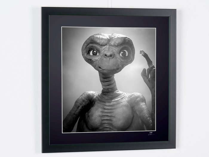 E.T. the Extra-Terrestrial (1982) - Steven Spielberg - Fine Art Photography - Luxury Wooden Framed 50X50 cm - Limited Edition Nr 03 of 20 - Serial ID 30605 - Original Certificate (COA), Hologram Logo Editor and QR Code - 100% New items.