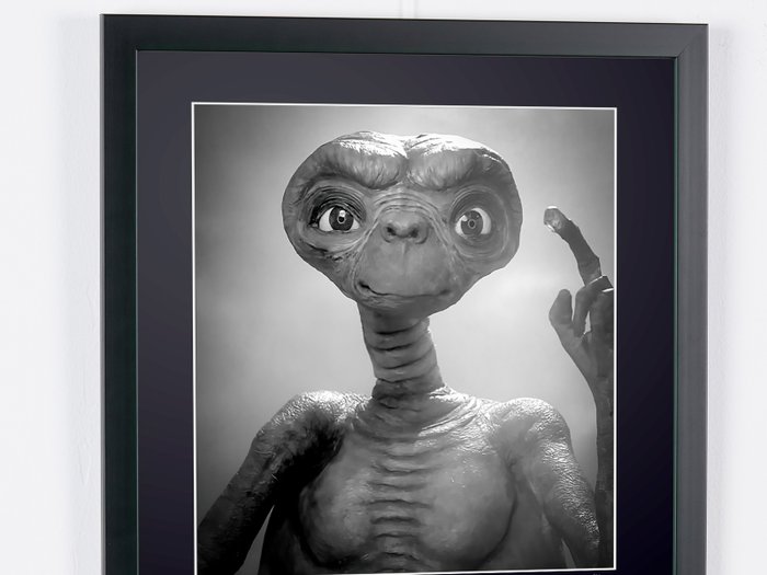 E.T. the Extra-Terrestrial (1982) - Steven Spielberg - Fine Art Photography - Luxury Wooden Framed 50X50 cm - Limited Edition Nr 03 of 20 - Serial ID 30605 - Original Certificate (COA), Hologram Logo Editor and QR Code - 100% New items.