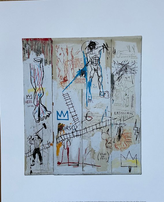 Jean-Michel Basquiat - after (1960-1988), Leonardo da Vinci’s Greates Hits, 1982, Copyright Estate of Jean Michel Basquiat,