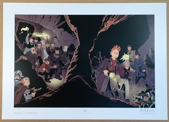 Le Gall, Frank - 1 Offset Print - Spirou et Fantasio - Les Marais du Temps - 2007