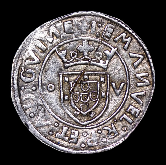 Portugal. D. Manuel I (1495-1521). Tostão (100 Reis) - o-V - Lisboa - VIИCEES