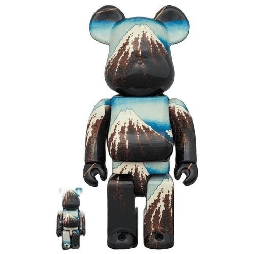 Medicom Toy Be@rbrick - 400%  100% Bearbrick Set - Katsushika Hokusai (Sanka Hakuu)