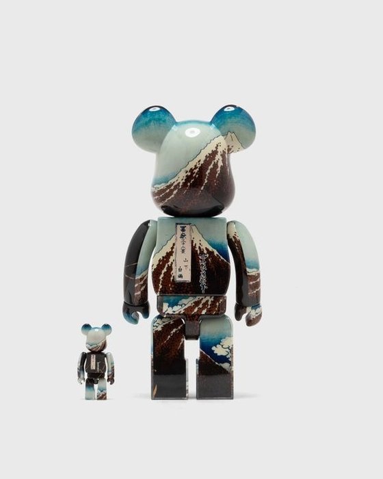 Medicom Toy Be@rbrick - 400%  100% Bearbrick Set - Katsushika Hokusai (Sanka Hakuu)