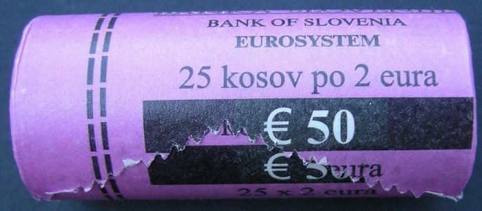 Slovenien. 2 Euro 2015 "30 Jaar Vlag" (25 stuks) in rol  (Ingen mindstepris)