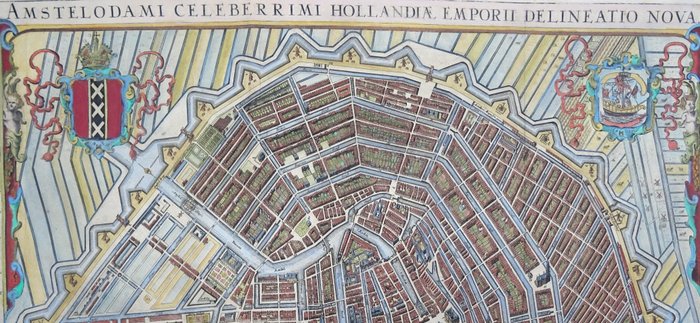 Holland - Amsterdam; F de Wit / J Blaeu - Amstelodami Celeberrimi Hollandiae Emporii delineatio nova - 1681-1700