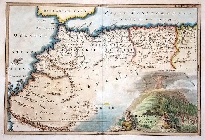 Afrika - Marokko Algeriet; Cellarius - Mauretania et Numidia - 1732