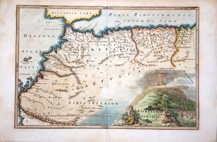 Afrika - Marokko Algeriet; Cellarius - Mauretania et Numidia - 1732