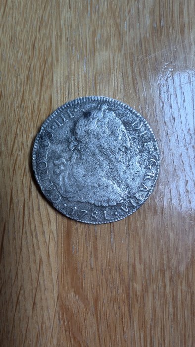 Spanien. 8 Reales 1781 Mexico FF - Salvaged from The Halsewell East Indiaman