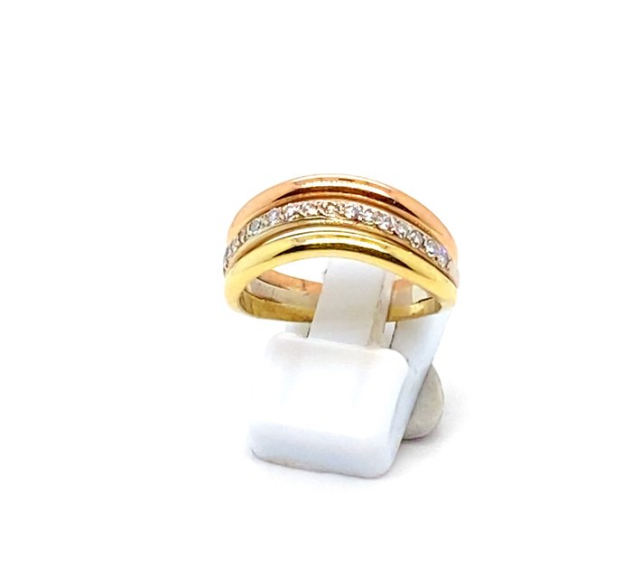 Alliancering - 18 kraat Gulguld, Hvidguld, Rosaguld -  0.32ct. tw. Diamant (Natur)  - Diamant - 18K 750 Half Memory RS61