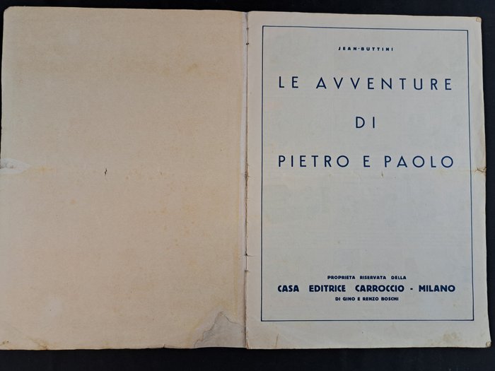 Le Avventure di Pietro e Paolo, Paolone, Braccio di Ferro - 3 Comic - Første udgave - 1937/1939