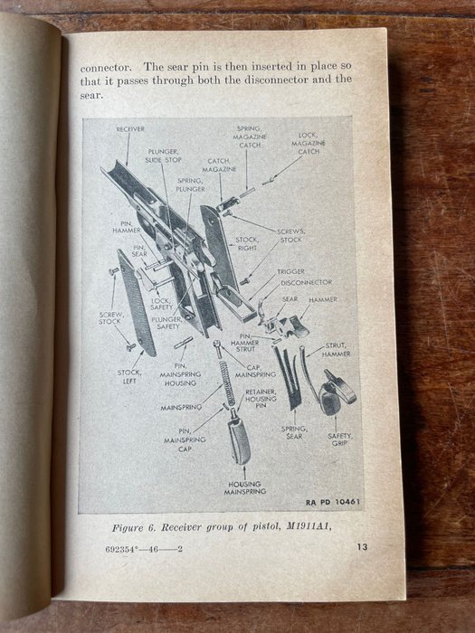 Verenigde Staten van Amerika -  US Army M1911 Colt Pistol Manual - All WW2 models - Infantry - Airborne - Ranger - almost 200 pages. - 1946