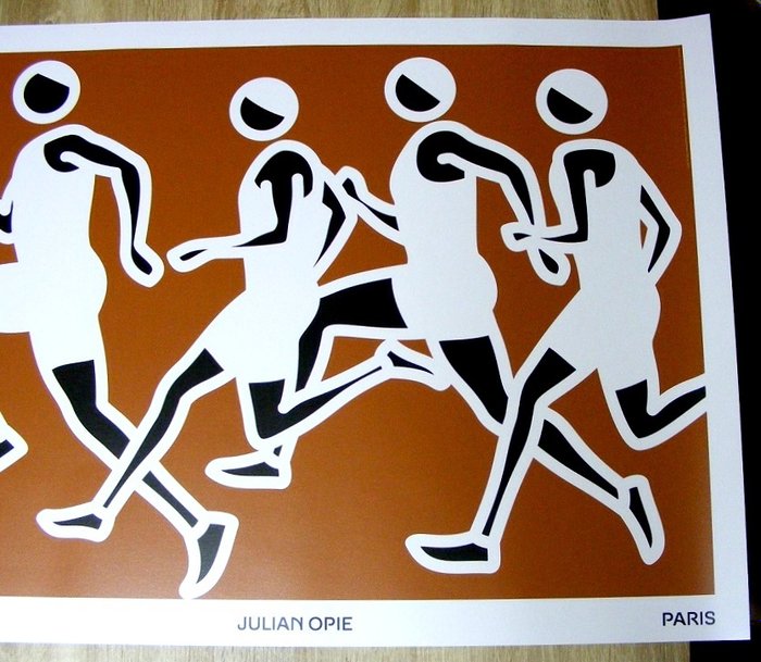 Julian Opie - Team GB Sprinters Paris 2024 Olympics (Nethaneel,Daniel,Kesi,Sam) - 2020'erne