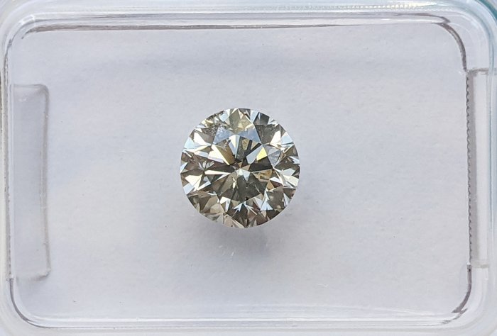 1 pcs Diamant  (Natur)  - 1.00 ct - Rund - K - SI2 - International Gemological Institute (IGI)