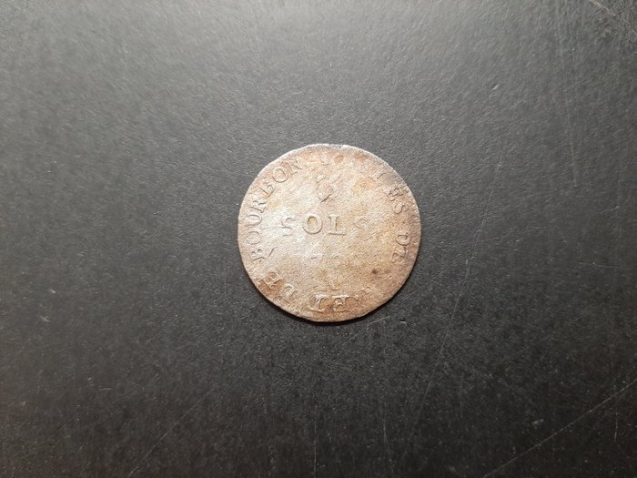 Øerne Frankrig og Bourbon Ludvig 16 (1774-1792) 3 Sols 1779-A Paris