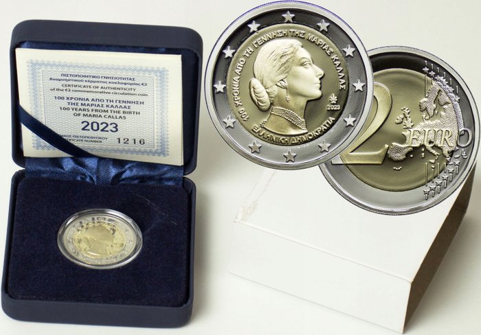 Grækenland. 2 Euro 2023 "Maria Callas" Proof  (Ingen mindstepris)