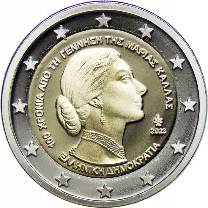 Grækenland. 2 Euro 2023 "Maria Callas" Proof  (Ingen mindstepris)