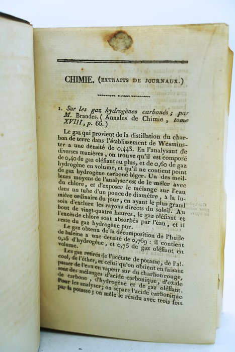 Berthier - Chimie minérale extraits de journaux - 1796