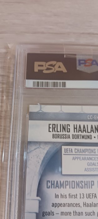 2020 Topps Stadium Club Chrome UCL Erling Haaland #EH Championship Contributions PSA 10 Graded card