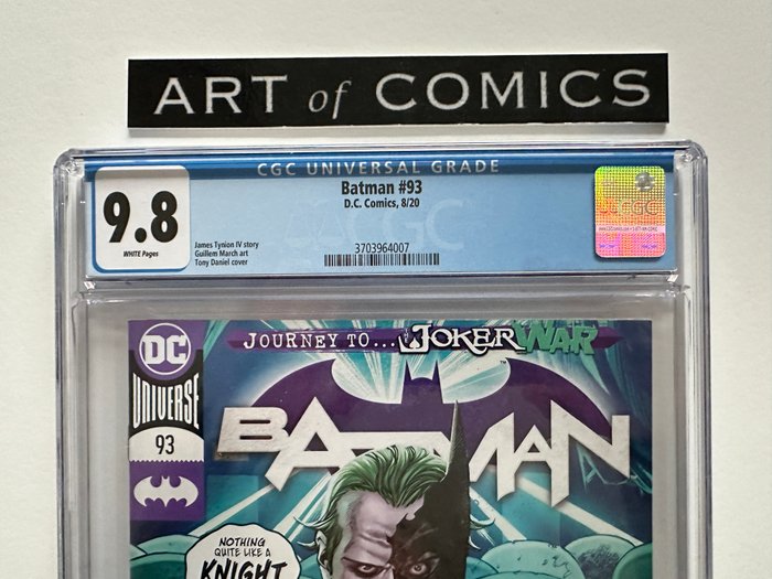 Batman #93 - CGC Graded 9.8 - 1 Graded comic - Første udgave - 2020