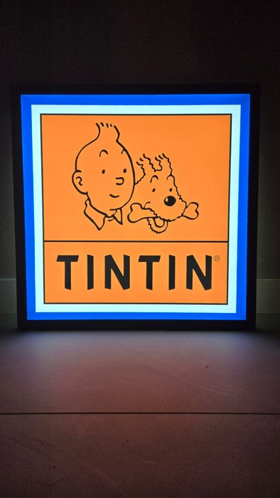 Boutique Tintin - Lysskilt - Aluminium, Plexiglas