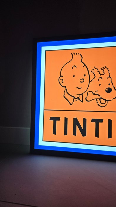 Boutique Tintin - Lysskilt - Aluminium, Plexiglas