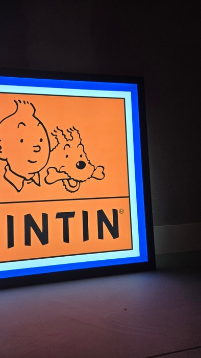 Boutique Tintin - Lysskilt - Aluminium, Plexiglas