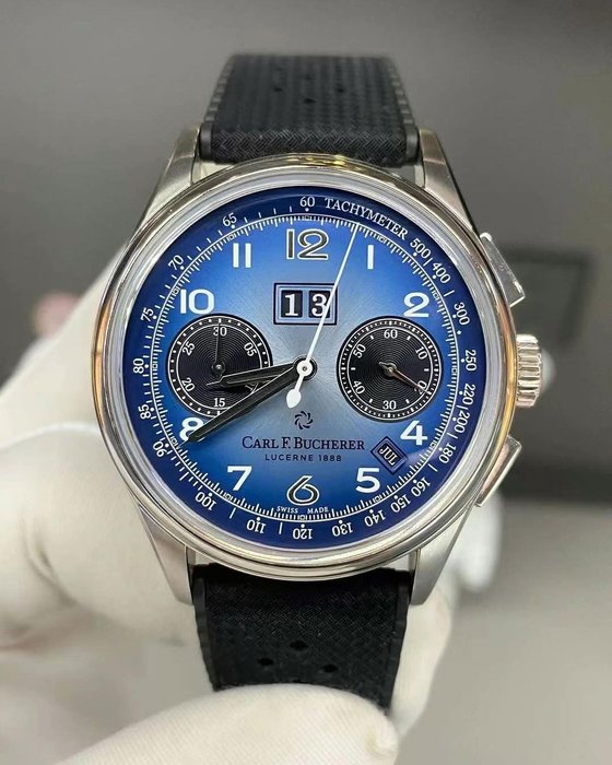 Carl F Bucherer - Heritage Bicompax Annual Blue - 0010803085299 - Mænd - 2020+