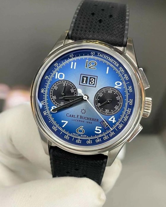 Carl F Bucherer - Heritage Bicompax Annual Blue - 0010803085299 - Mænd - 2020+