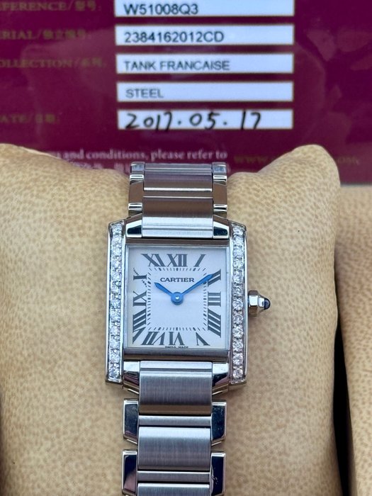 Cartier - Tank Française Lady Daimond - - 2384 - Kvinder - 2011-nu