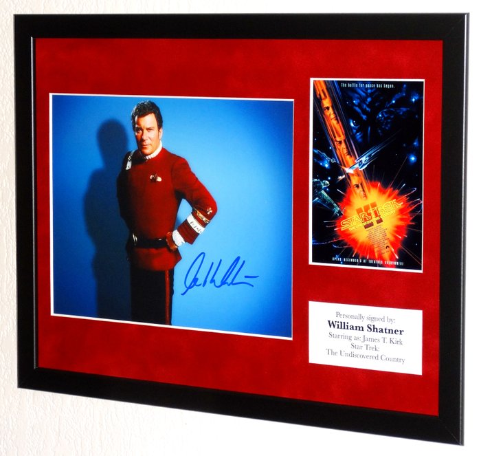 Star Trek: The Undiscovered Country - William Shatner (James T. Kirk) Premium Framed, signed, + Certificate of Authenticity