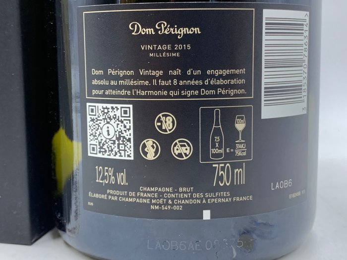 2015 Dom Pérignon, Vintage - Champagne Brut - 1 Flaske (0,75L)